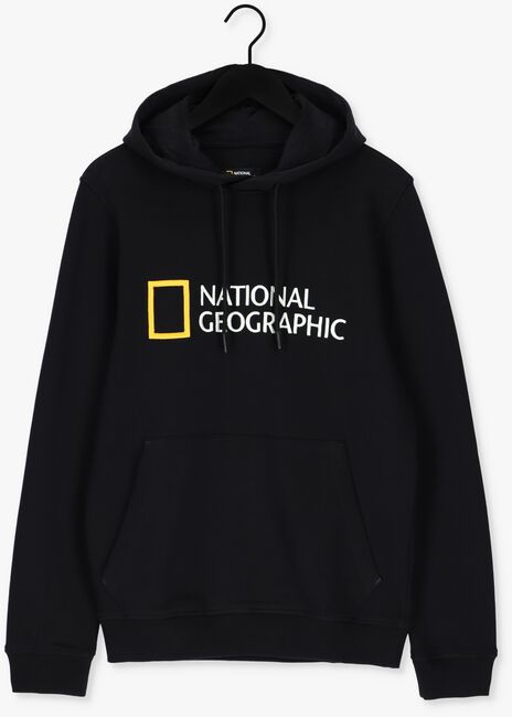 Schwarze NATIONAL GEOGRAPHIC Sweatshirt UNISEX HOODY WITH BIG LOGO - large
