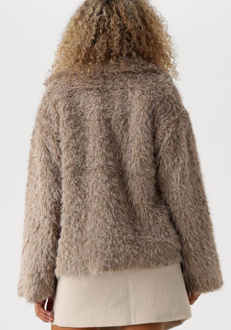 Beige Y.A.S. Fake-Fur-Jack YASTEDSY JACKET - large