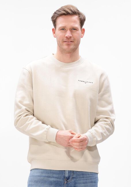 Beige TOMMY JEANS Sweatshirt TJM REG LINEAR CREW EXT - large