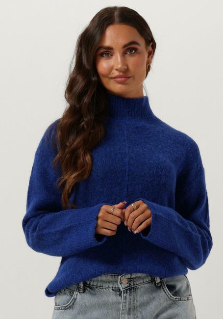 Blaue Y.A.S. Rollkragenpullover YASNELLOSEAM LS KNIT PULLOVER - large