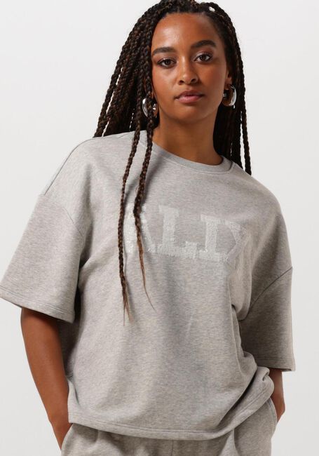 Hellgrau ALIX THE LABEL Sweatshirt LADIES KNITTED SEQUINCE ALIX SWEAT T-SHIRT - large