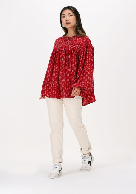 Rote SISSEL EDELBO Blusen DOLLY SILK SHIRT - large