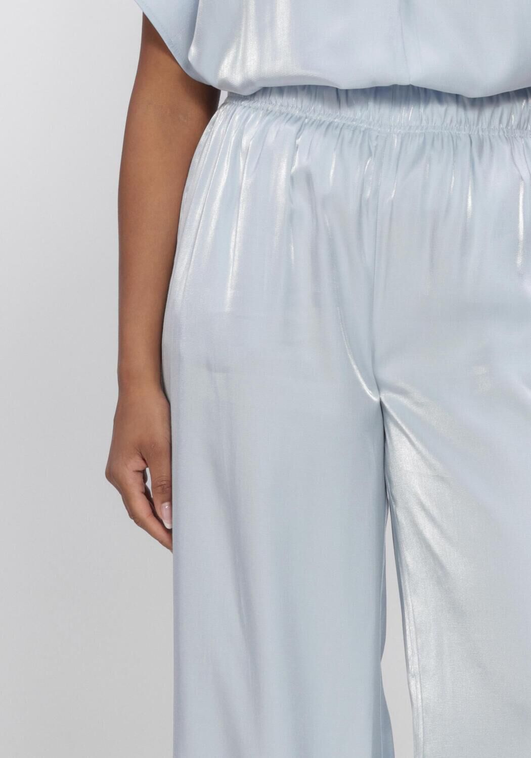 Blaue NUKUS Hose RUBI PANTS SHINY - large