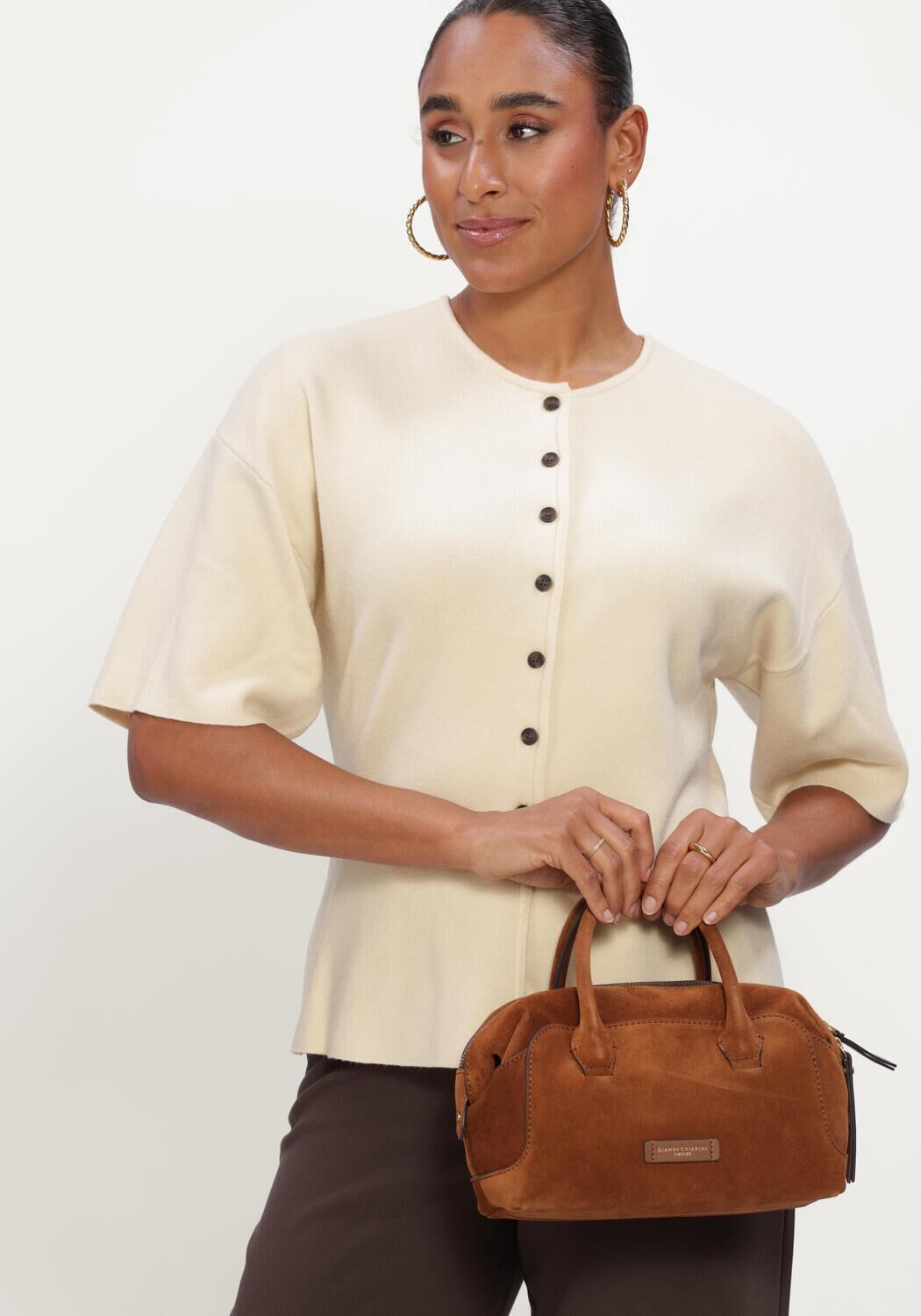 Creme MSCH COPENHAGEN Pullover MSCHMIRIELLE EAST 2/4 CARDIGAN - large