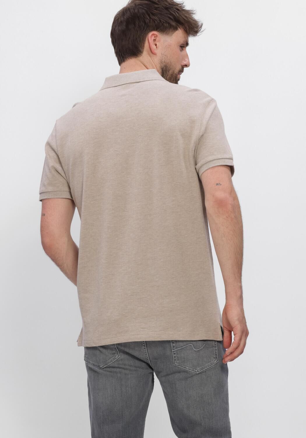 Beige PROFUOMO Polo-Shirt POLO SS BASIS PIQUE - large