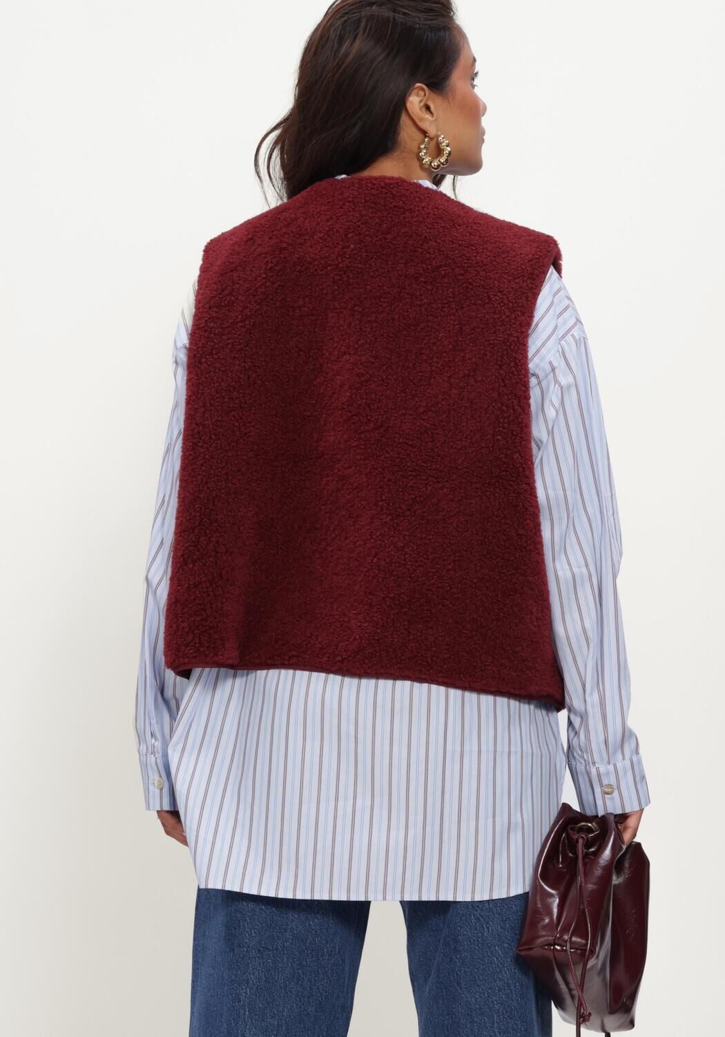 Bordeaux OBJECT Gilet OBJELLA WAISTCOAT NOOS - large