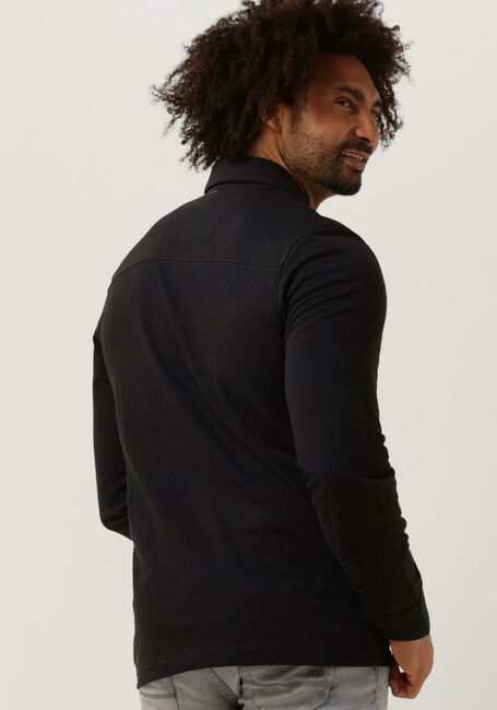 Schwarze PME LEGEND Polo-Shirt LONG SLEEVE POLO JACQUARD JERSEY - large