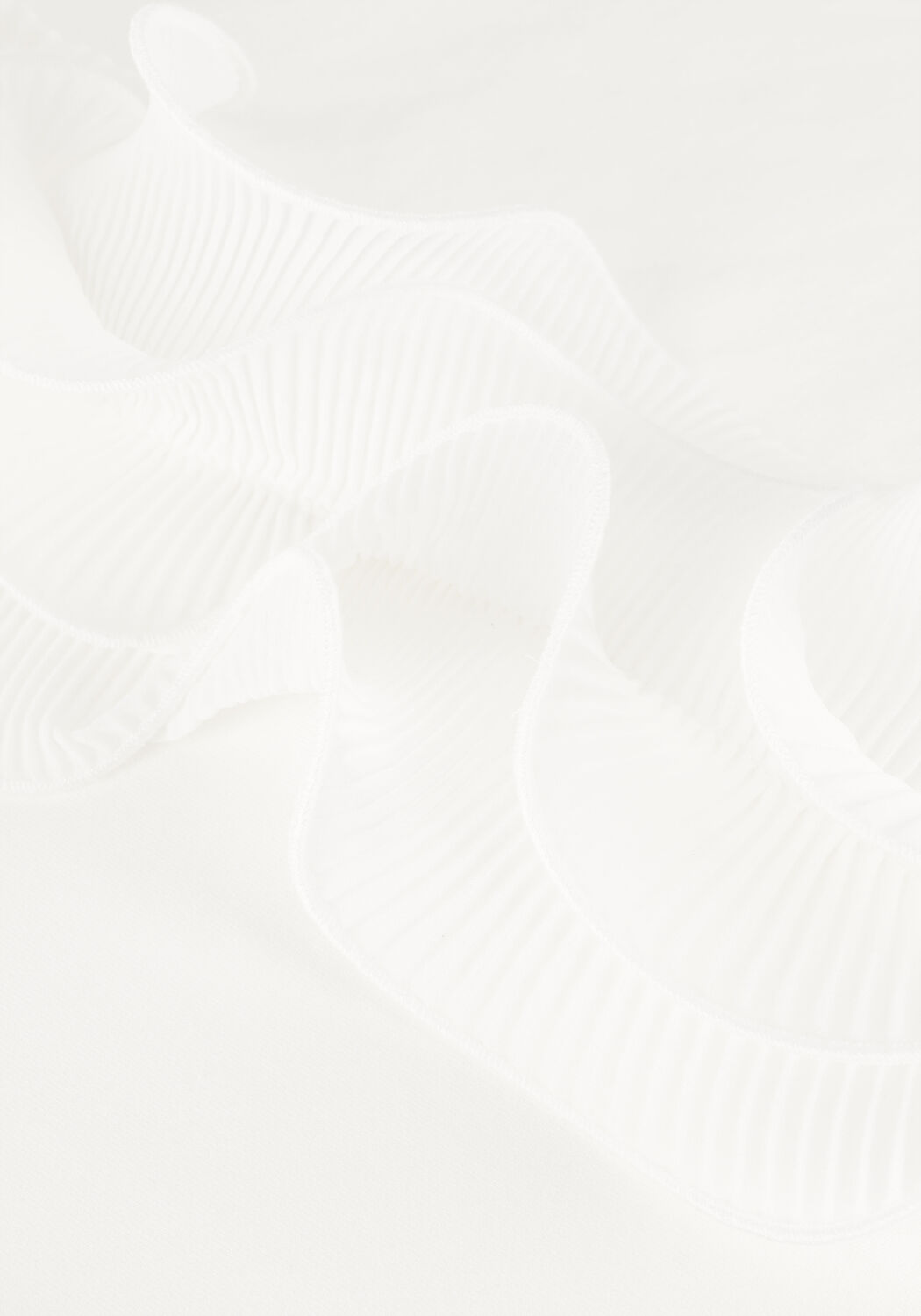 Wei&szlig;e JANSEN AMSTERDAM Top KALLIE TRUI SS 196 LONG SLEEVE RUFFLE - large