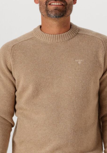Camelfarbene BARBOUR Pullover GRANGETOWN CREW NECK SWEATER - large