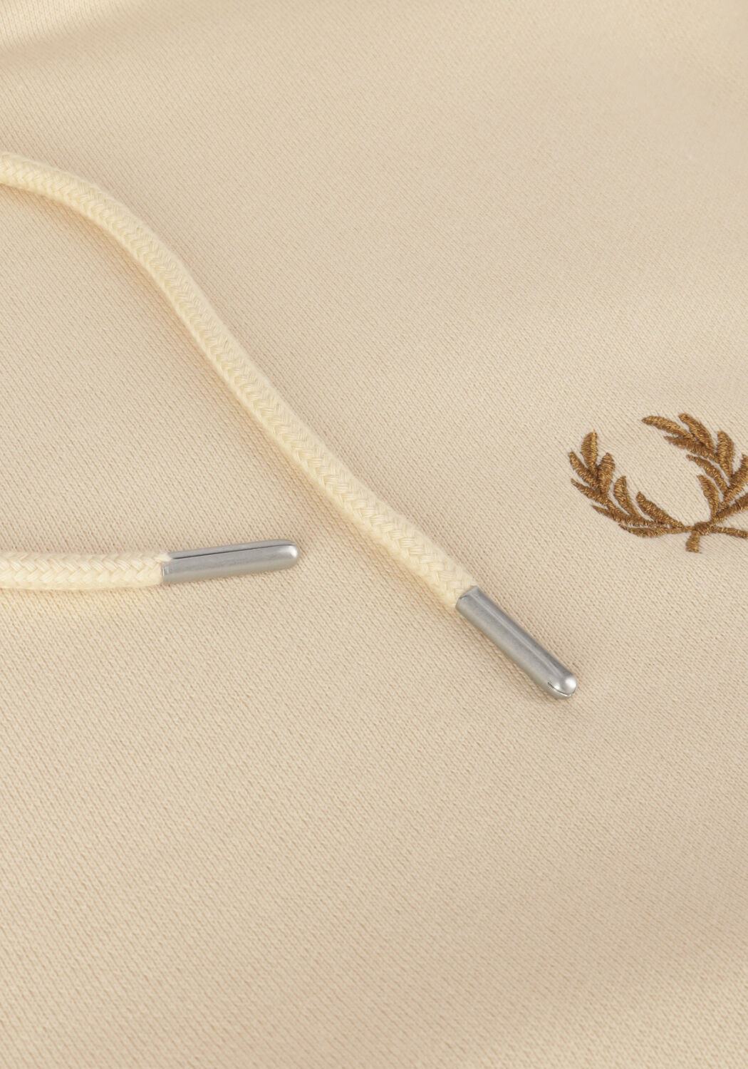 Beige FRED PERRY Pullover & Cardigans TIPPED HOODED SWEATSHIRT - large