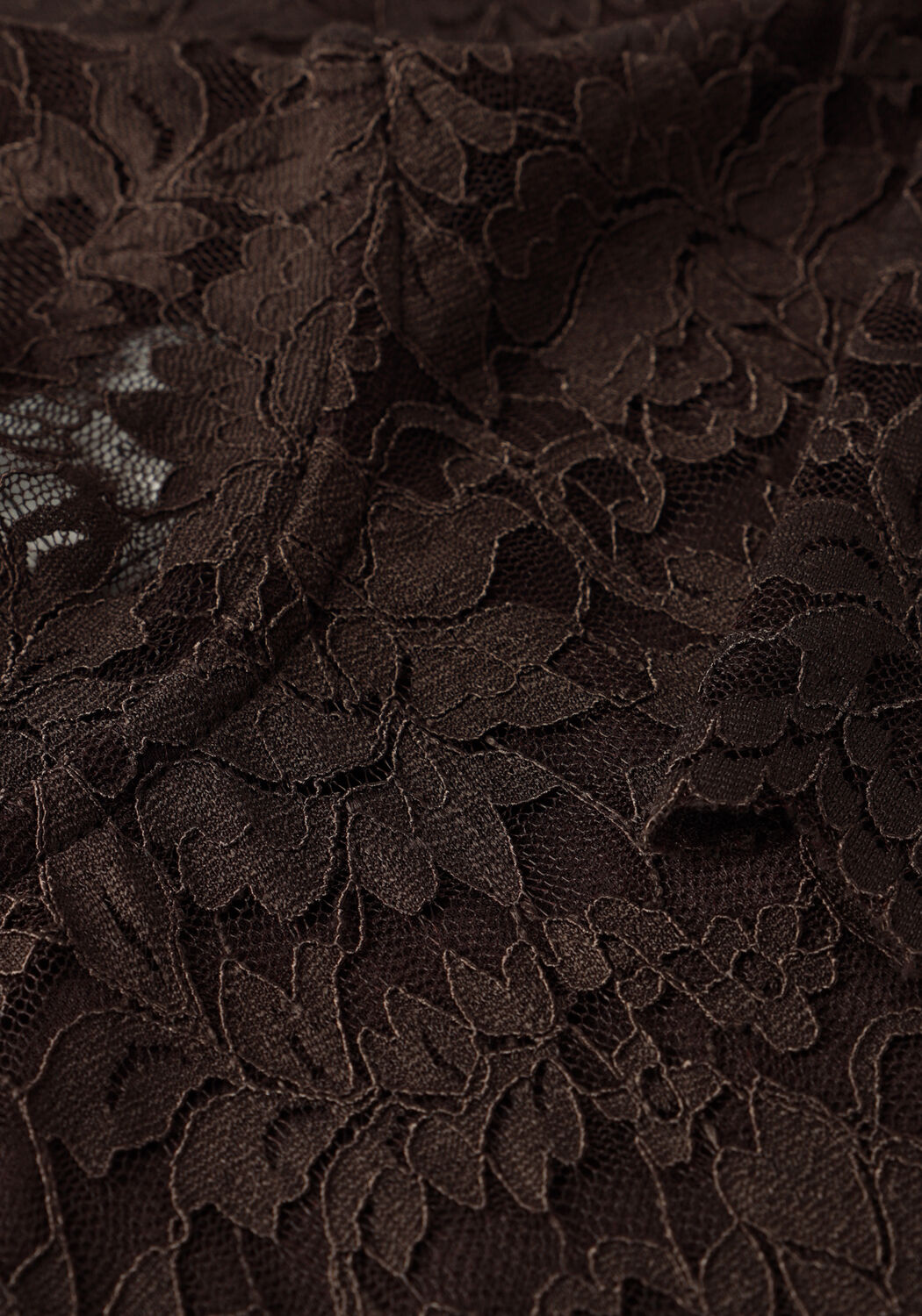 Braune NEO NOIR Minikleid LIZETTE LACEFLOWER DRESS - large