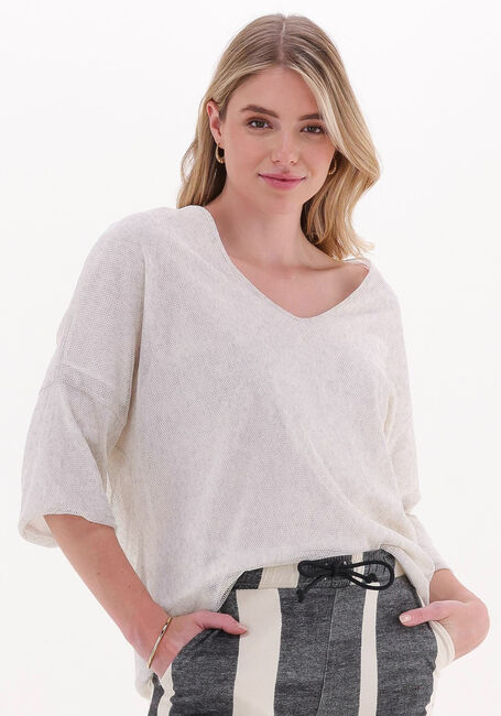Creme 10DAYS Blusen DOUBLE JERSEY V-NECK TOP - large