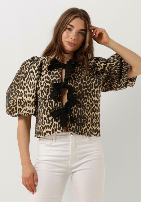 Beige CO'COUTURE Top LEOCC BOW BLOUSE - large