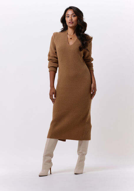 Camelfarbene DRYKORN Maxikleid NIMI 420041 - large