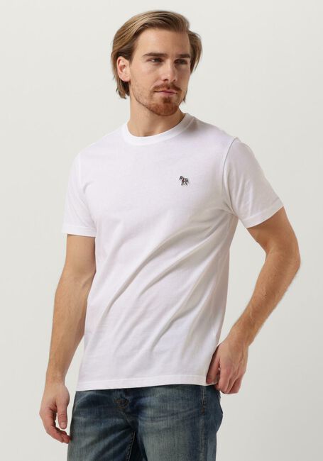 Weiße PS PAUL SMITH T-shirt MENS SLIM FIT SS TSHIRT ZEBRA - large