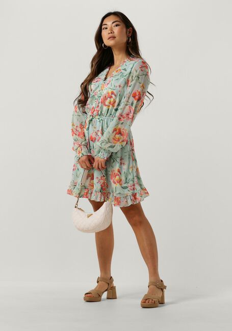 Hellblau GUESS Minikleid SS VANESSA FLARE DRESS - large