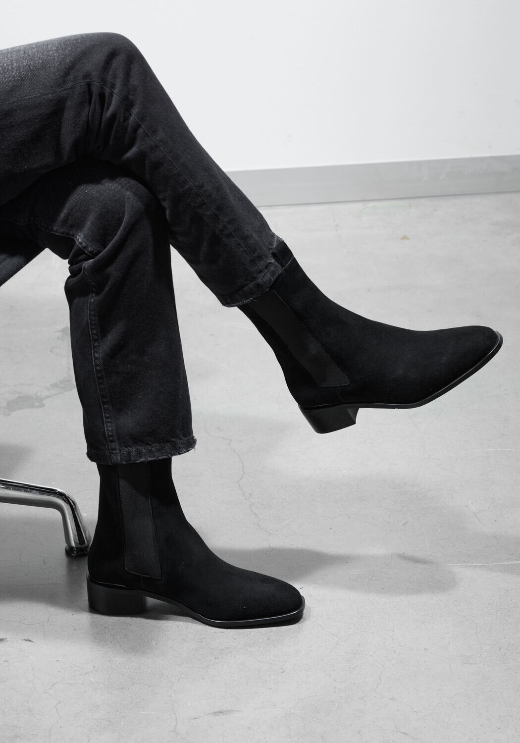 Schwarze STEFANO LAURAN Chelsea Boots BOTIN PLANO - medium