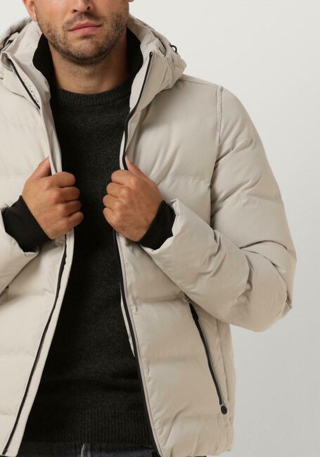 Beige CAST IRON Wattierte Jack HOODED JACKET DEWSTER SPEEDGUARD - large