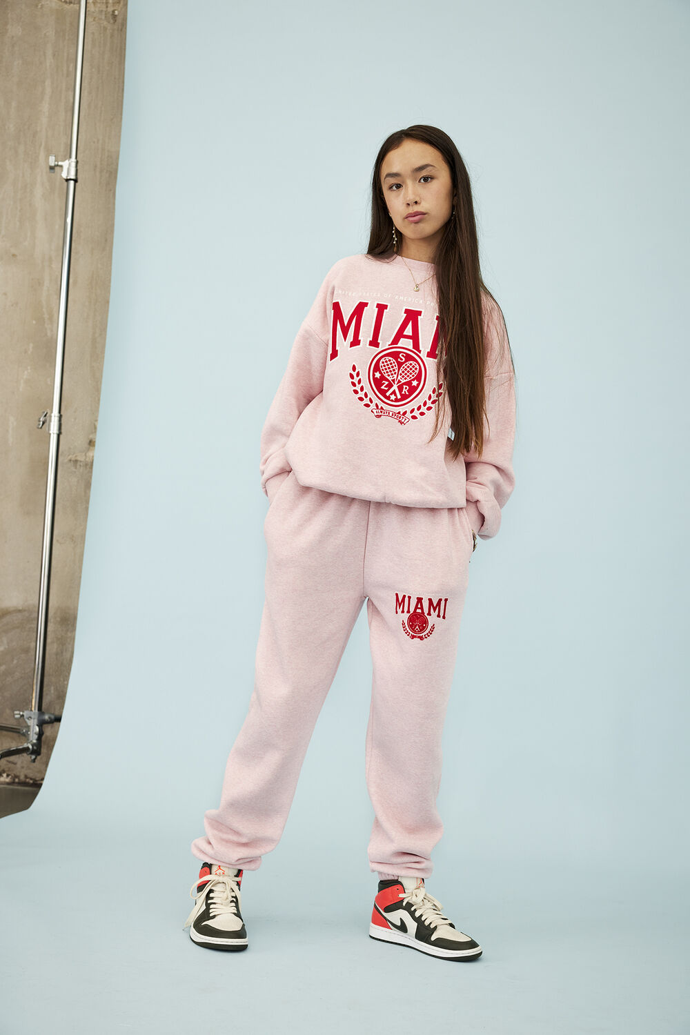 Hell-Pink HOUND Sweatshirt OVERSIZED CREWNECK - large