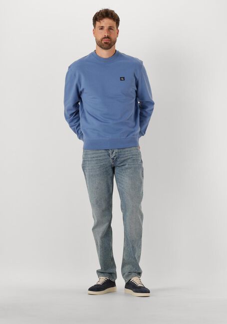 Blaue CALVIN KLEIN Sweatshirt LS EU BADGE 350TERRY CN SWTSHRT - large