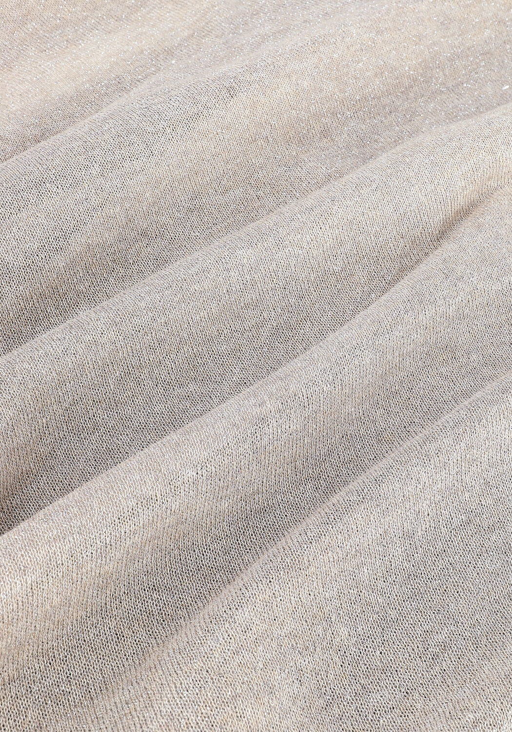 Beige SUMMUM Pullover OVERSIZED SWEATER SPARKLING LU - large