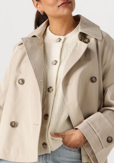 Beige WITHBLACK Jack WBLJIMBERLY SHORT TRENCH COAT - large