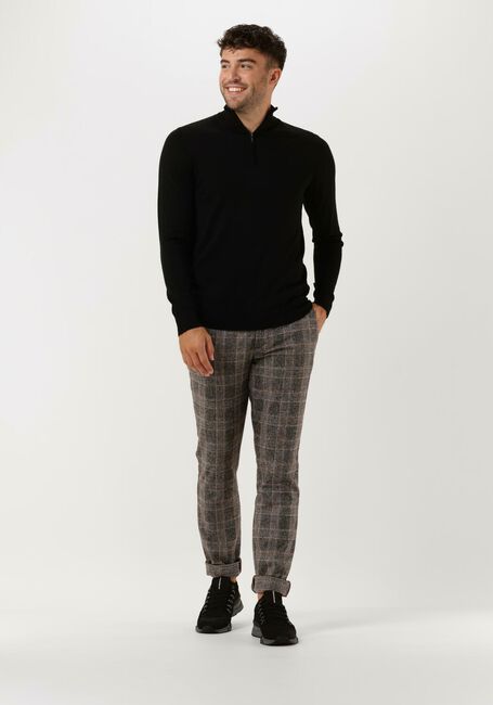 Schwarze PROFUOMO Rollkragenpullover PULLOVER HALFZIP - large