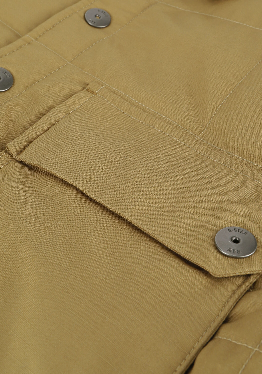 Camelfarbene G-STAR RAW Wattierte Jack POSTINO QUILTED OVERSHIRT - large