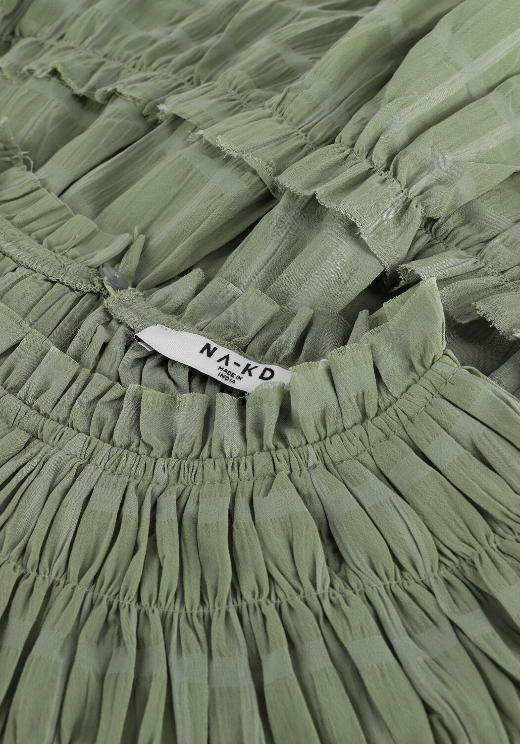 Olive NA-KD Minikleid STRUCTURED CHIFFON MINI DRESS - large