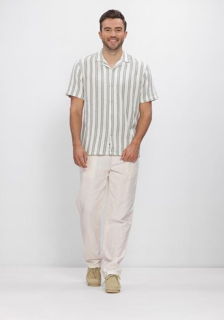 Ecru ANERKJENDT Casual-Oberhemd AKLEANDER STRUC STRIPE2 SS SHIRT - large