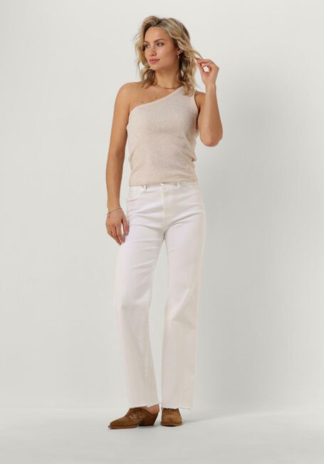 Beige SELECTED FEMME Top SLFANNA ONE SHOULDER TOP - large