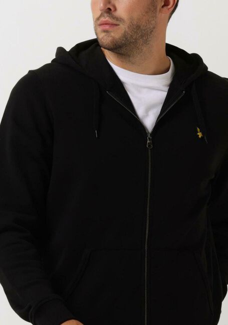 Schwarze LYLE & SCOTT Pullover ZIP THROUGH HOODIE - large