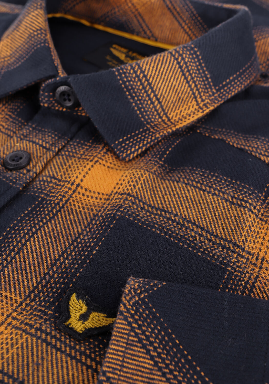 Orangene PME LEGEND Casual-Oberhemd LONG SLEEVE SHIRT TWILL CHECK - large