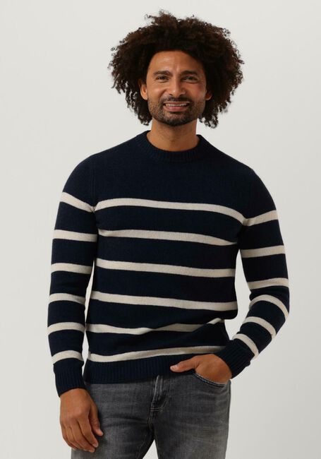Dunkelblau ANERKJENDT Pullover AKRICO STRIPE LAMBSWOOL - large