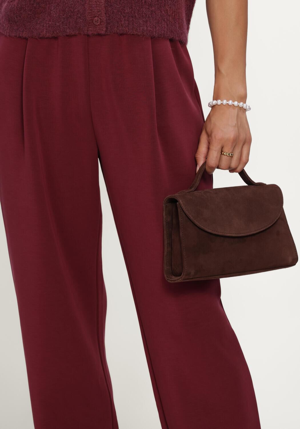 Bordeaux SELECTED WOMEN Weite Hose SLFTENNY HW PANT - large