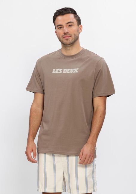 Beige LES DEUX T-shirt BRADY LOGO T-SHIRT - large
