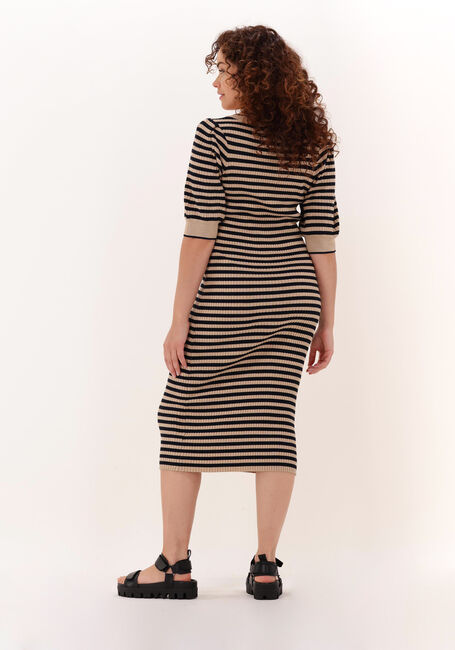 Braune SCOTCH & SODA Midikleid RIB KNITTED DRESS WITH SQUARE NECK - large