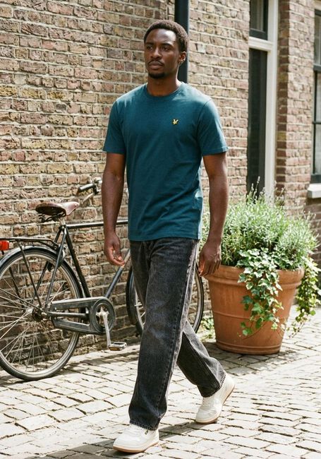 Blaue LYLE & SCOTT T-shirt PLAIN T-SHIRT - large