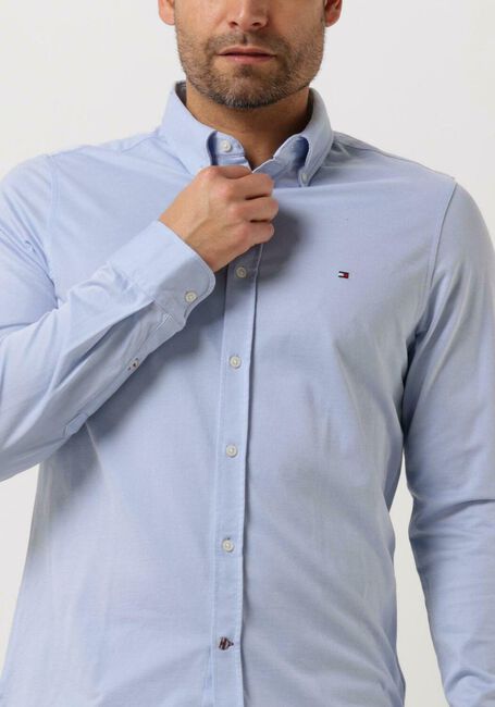 Blaue TOMMY HILFIGER Klassisches Oberhemd 1985 KNIT SOLID SF SHIRT - large
