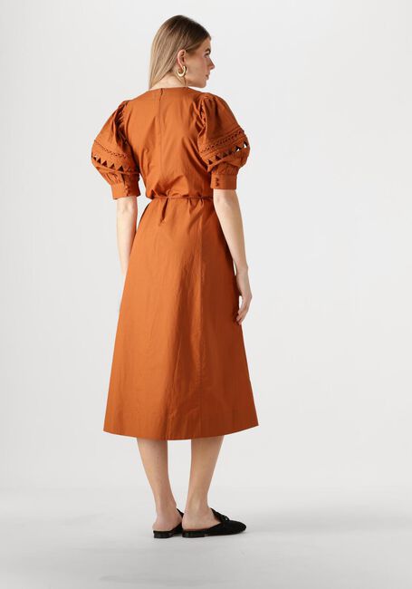 Braune SCARLETT POPPIES Midikleid FLEURETTA MIDI DRESS - large