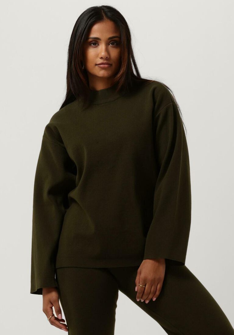 dunkelgrün another label pullover luktar knitted pull l/s