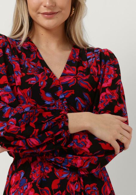 Mehrfarbige/Bunte ALIX THE LABEL Minikleid LADIES WOVEN FLORAL DRESS WITH SMOCKED WAIST - large