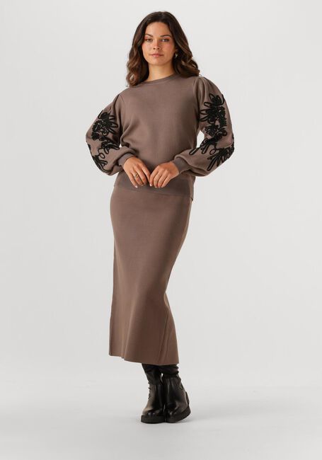 Taupe OBJECT Maxirock OBJREYNARD HW KNIT SKIRT - large
