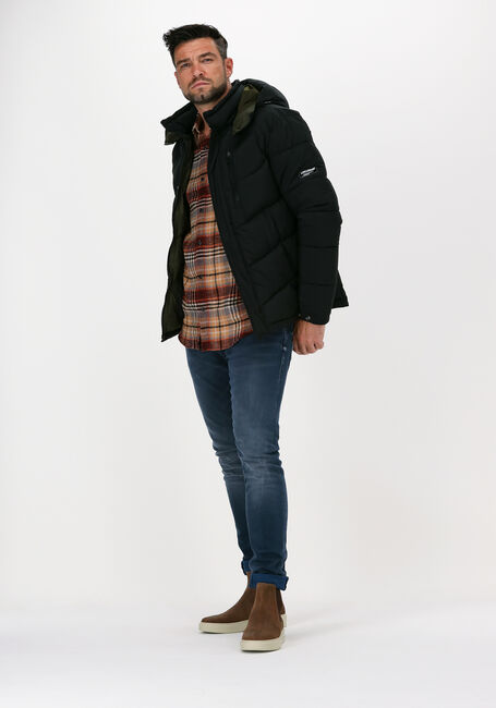 Schwarze SCOTCH & SODA Wattierte Jack 163250 - HOODED WATER-REPELLEN - large