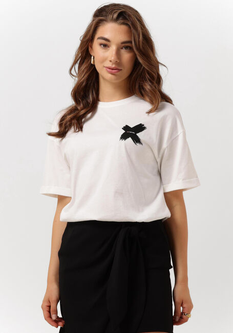 Weiße ALIX THE LABEL T-shirt LADIES KNITTED X T-SHIRT - large