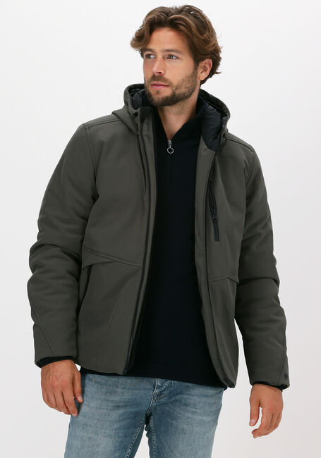 Dunkelgrün CAST IRON Wattierte Jack SHORT JACKET SOFT SHELL ZEROYO - large