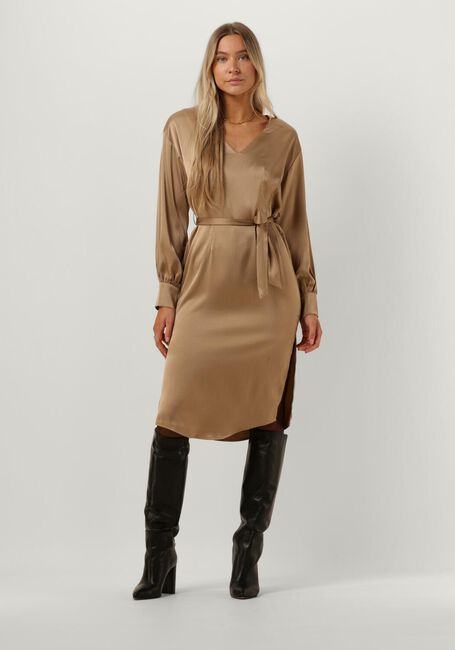 Bronzefarbene SIMPLE Midikleid WV-RC-POLY-23-1 - large