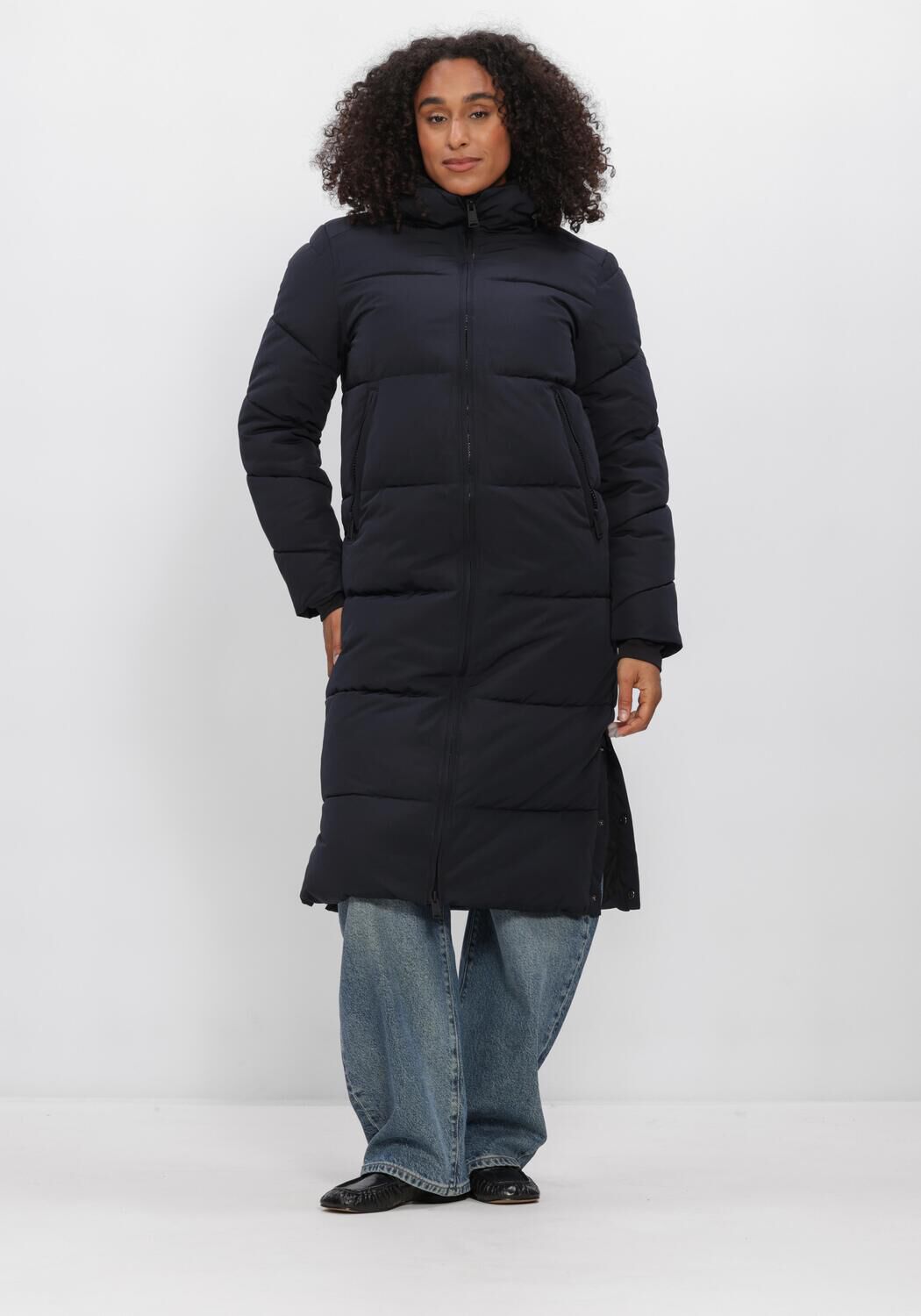 Dunkelblau WITHBLACK Wattierte Jack WBLGLORIAN LONG PUFFER COAT - large