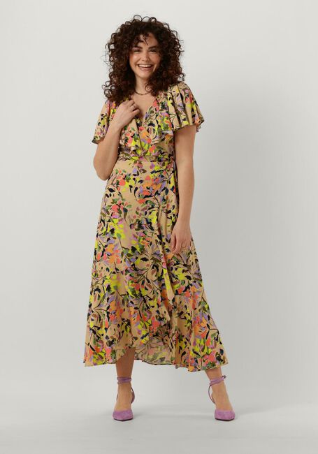Sand Y.A.S. Midikleid YASEMMY 2/4 LONG WRAP DRESS S - large