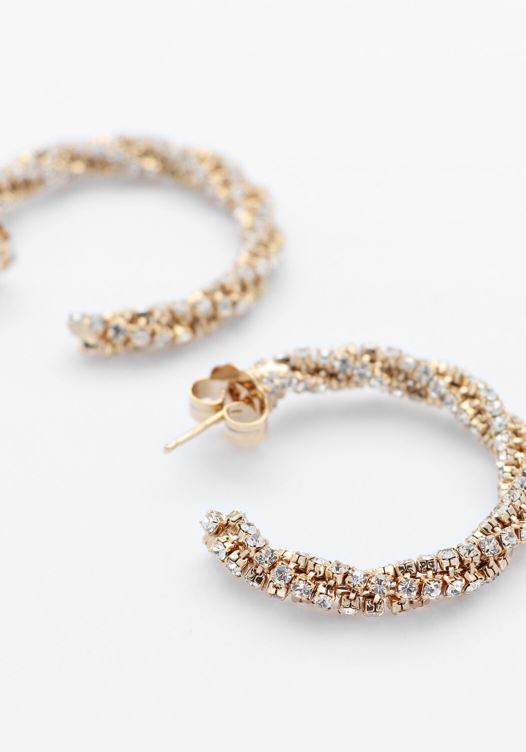 Goldfarbig LOTT. GIOIELLI Ohrringe TWISTED TENNIS CREOLE M - large